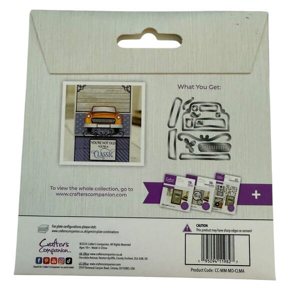 Crafters Companion Classic Man 15 Piece Paper Crafts Die Set - Picture 2 of 2